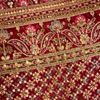 Mustard Red Embroidered Bridal Lehenga